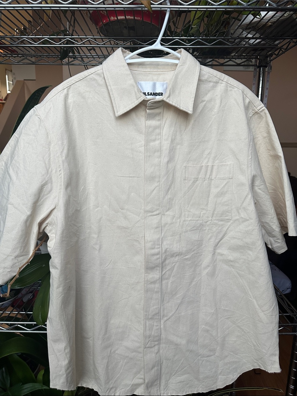 Jil Sander Off-White Selvedge Canvas Shirt